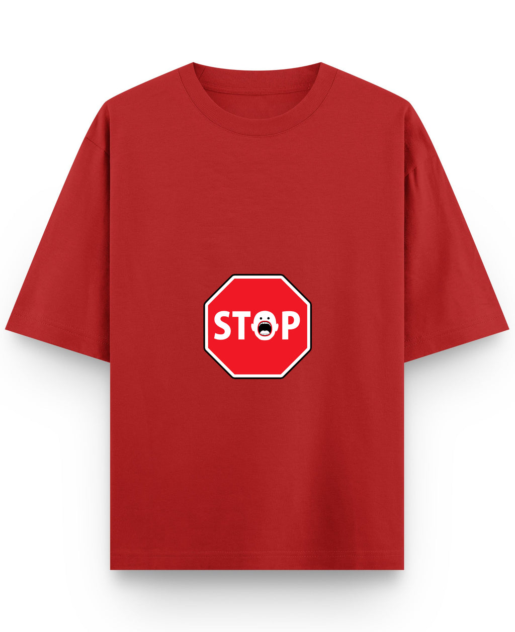 Red Oversized T-shirt Front Design