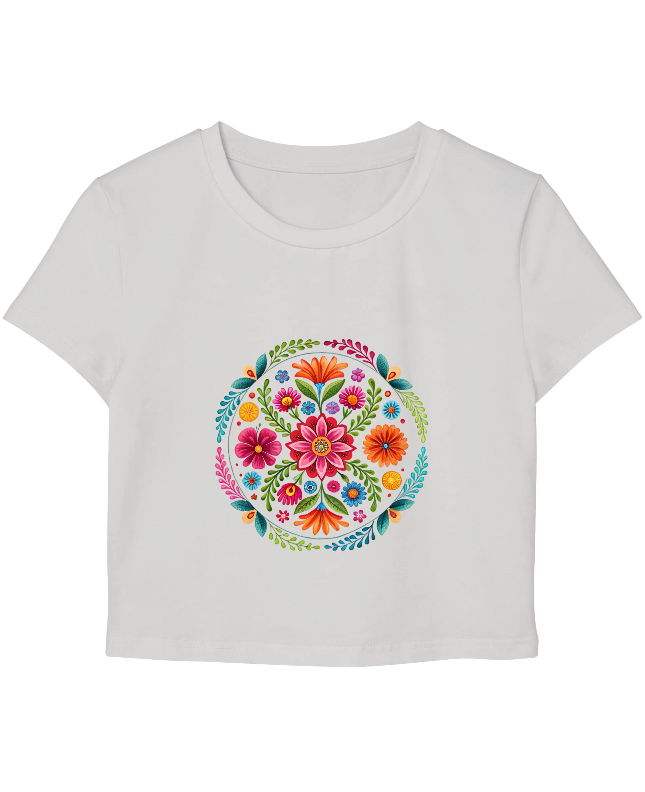 White Baby Tee Front Design