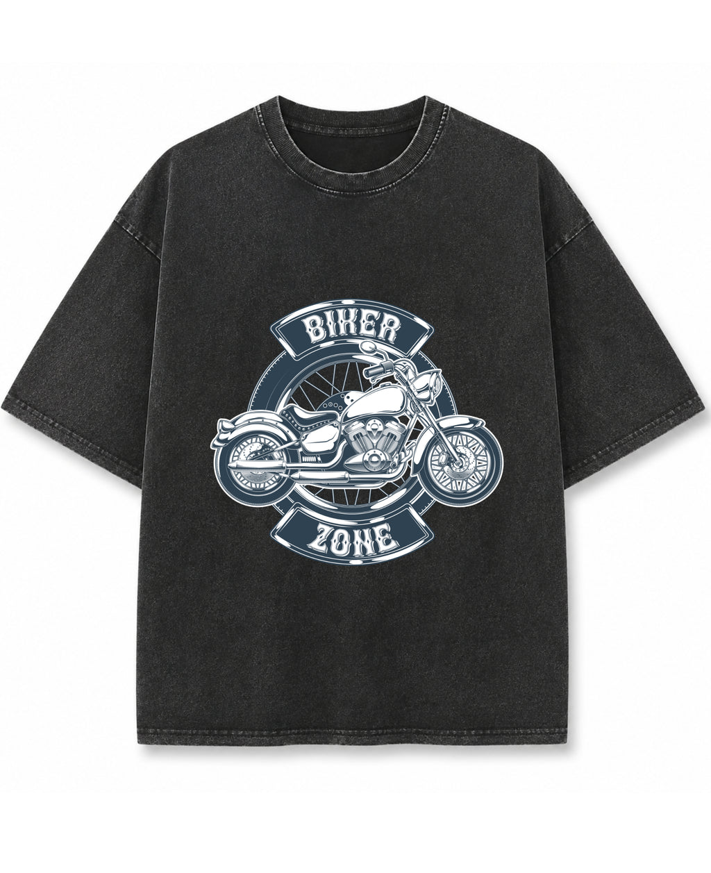 Vintage Fade Wash Oversized T-shirt Front Design