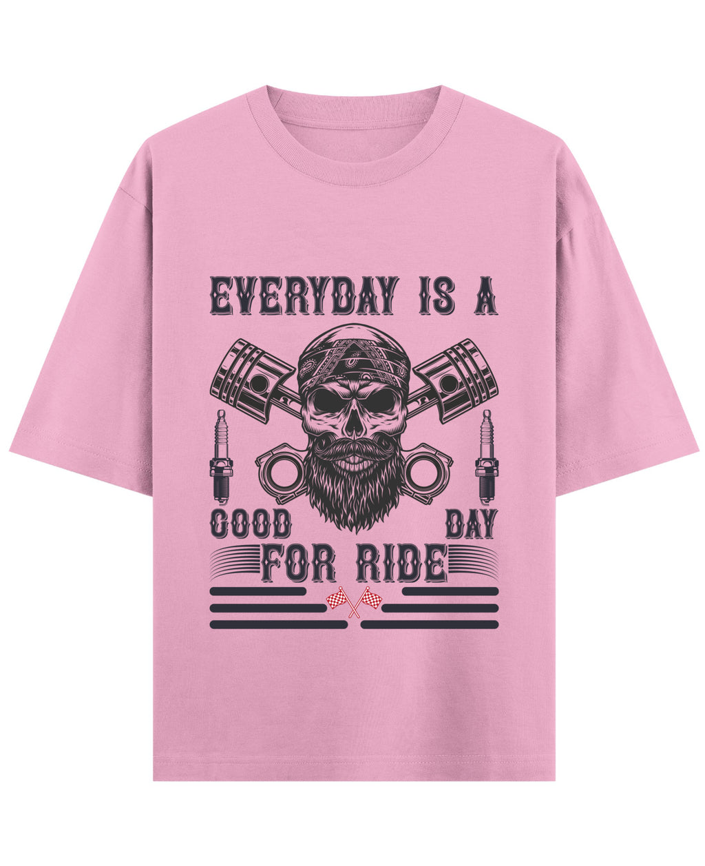 Baby Pink Oversized T-Shirt Front Design