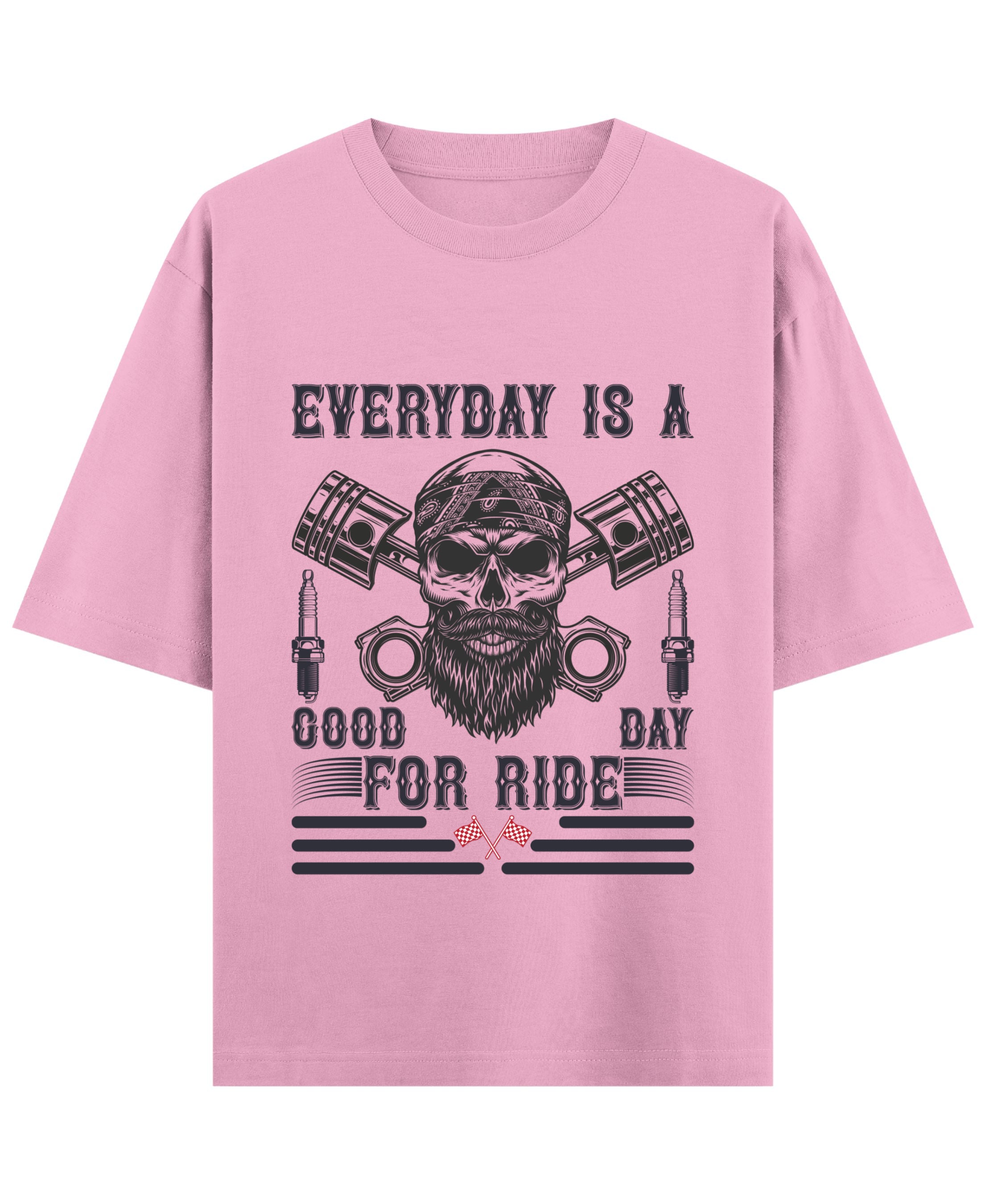 Baby Pink Oversized T-Shirt Front Design