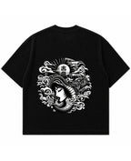 Black waffle boxy fit Back Design