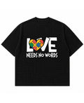 Black waffle boxy fit Front Design