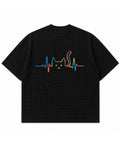 Black waffle boxy fit Front Design