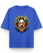 Royal Blue Oversized T-Shirt Front Design