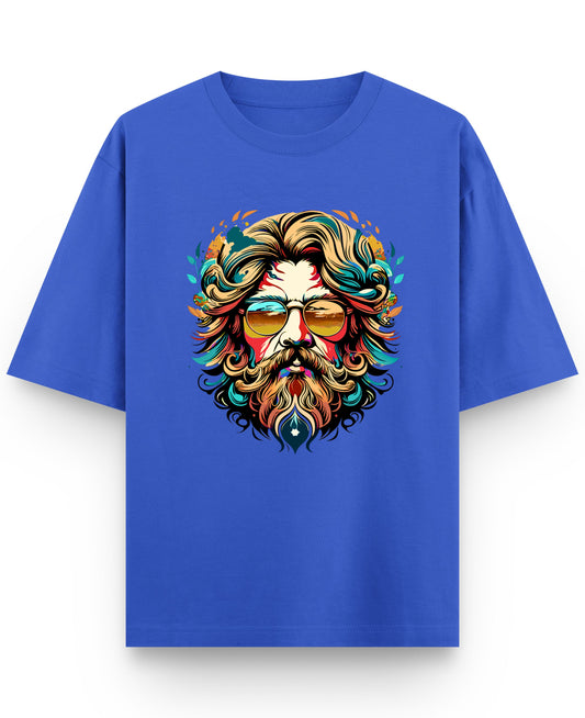 Royal Blue Oversized T-Shirt Front Design