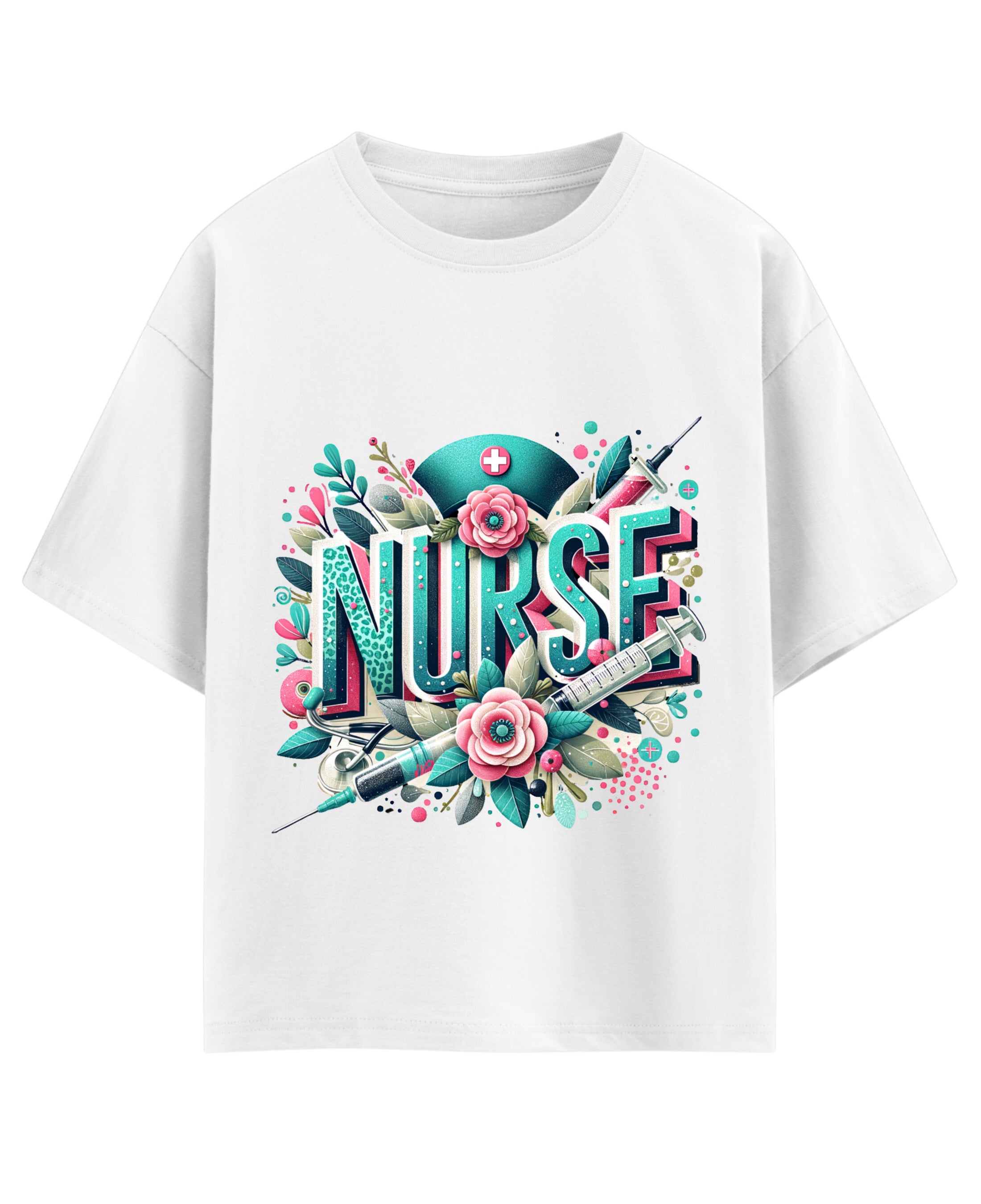 White Oversized T-shirt Front Design