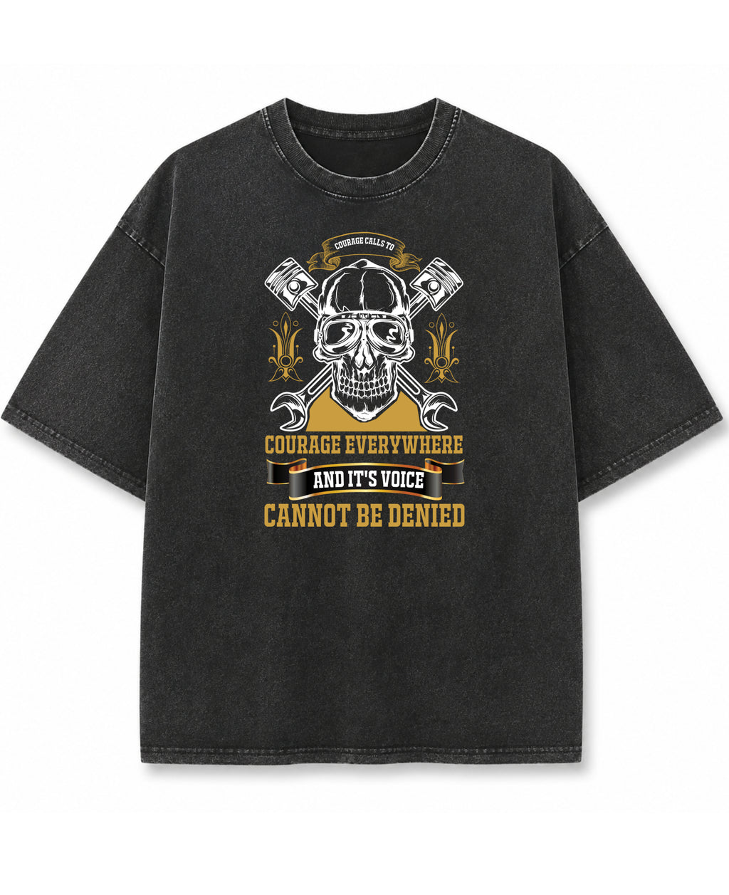 Vintage Fade Wash Oversized T-shirt Front Design