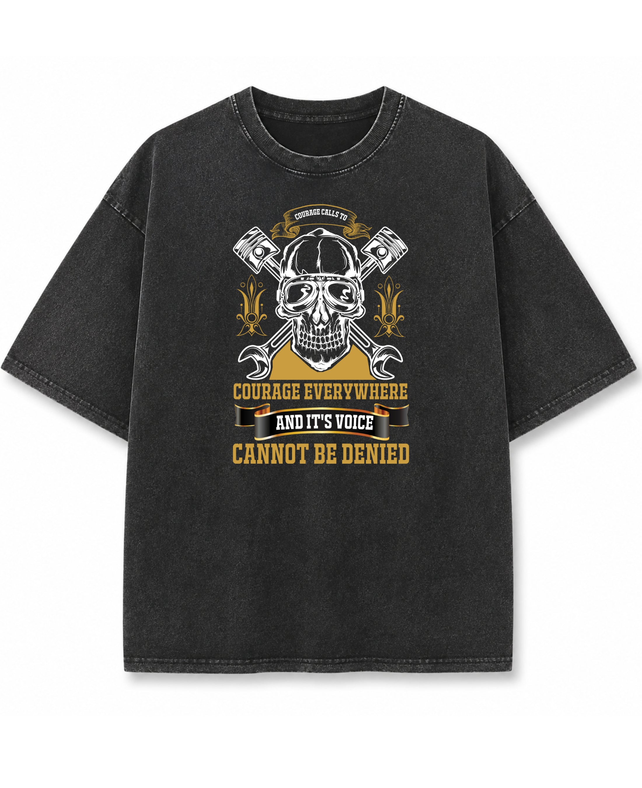 Vintage Fade Wash Oversized T-shirt Front Design