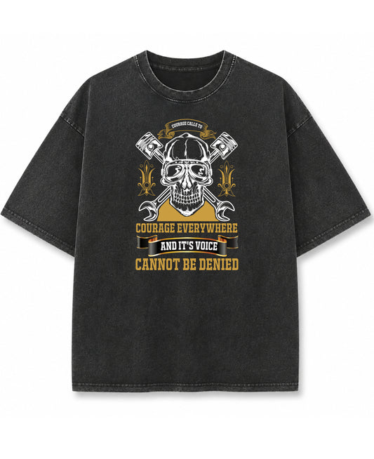 Vintage Fade Wash Oversized T-shirt Front Design
