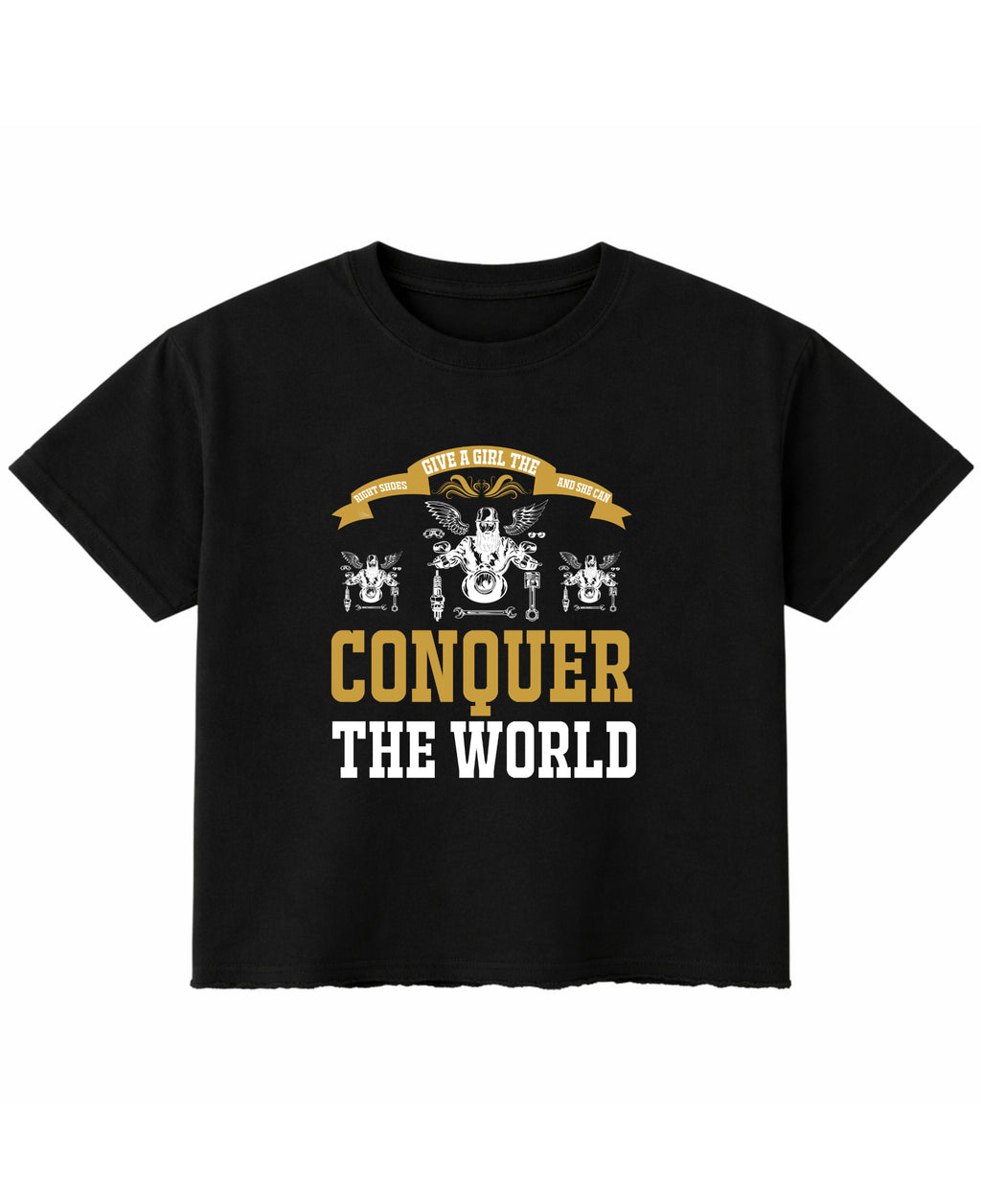Black Boxy Fit T-shirt Front Design