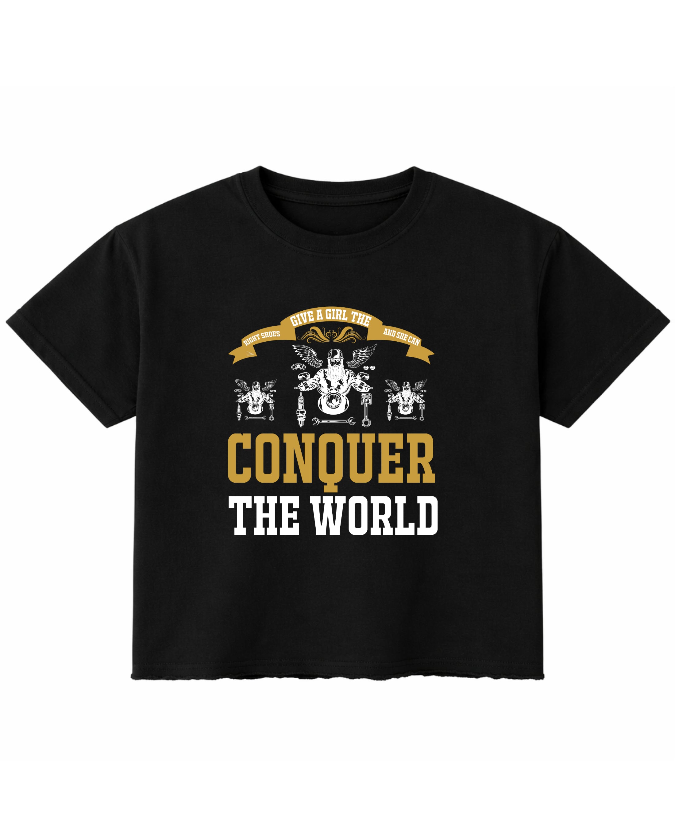 Black Boxy Fit T-shirt Front Design