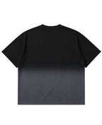 Black Ombré Wash Boxy Fit T-shirt Back Design