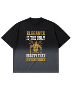 Black Ombré Wash Boxy Fit T-shirt Front Design
