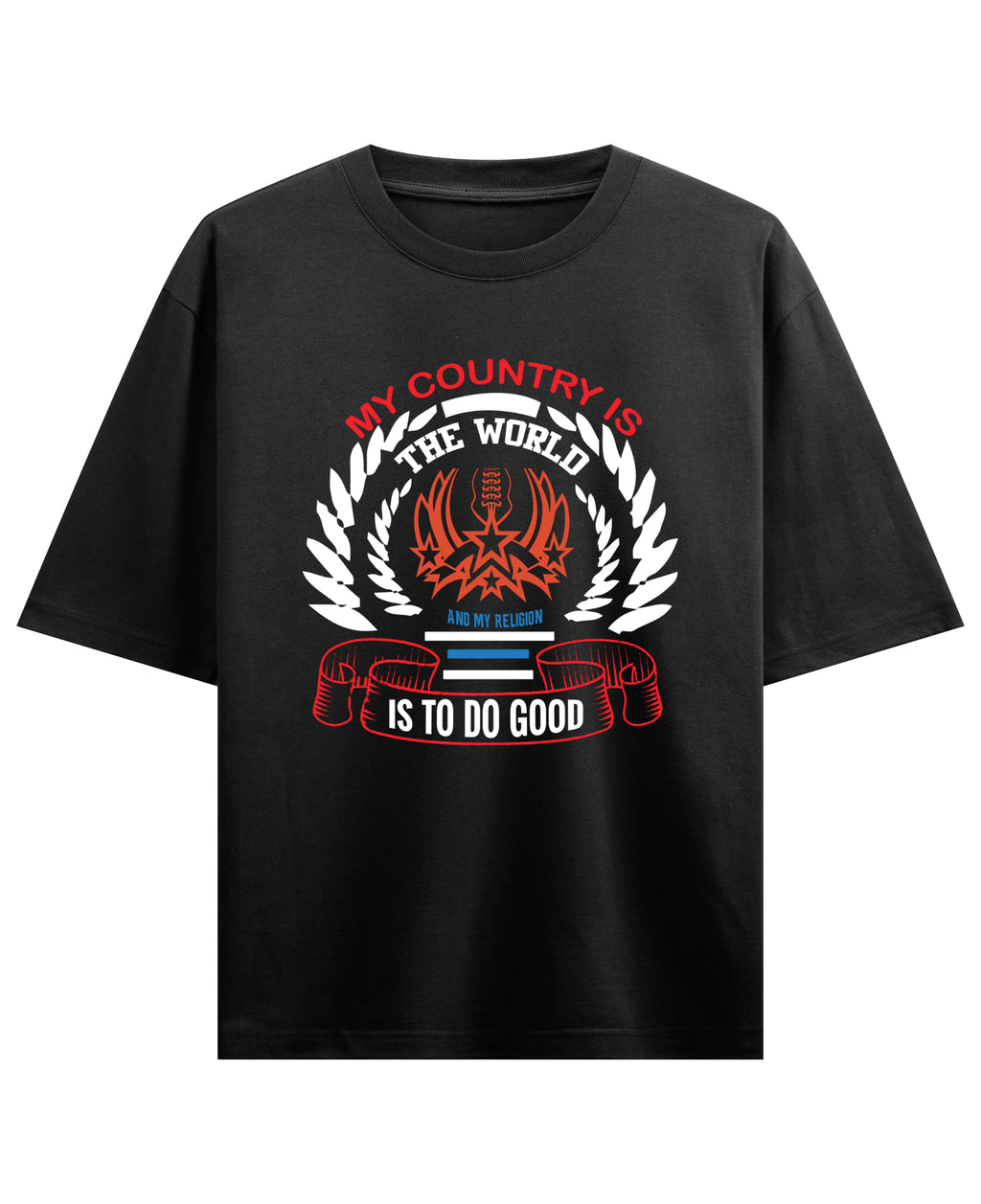 Black Oversized T-shirt Front Design