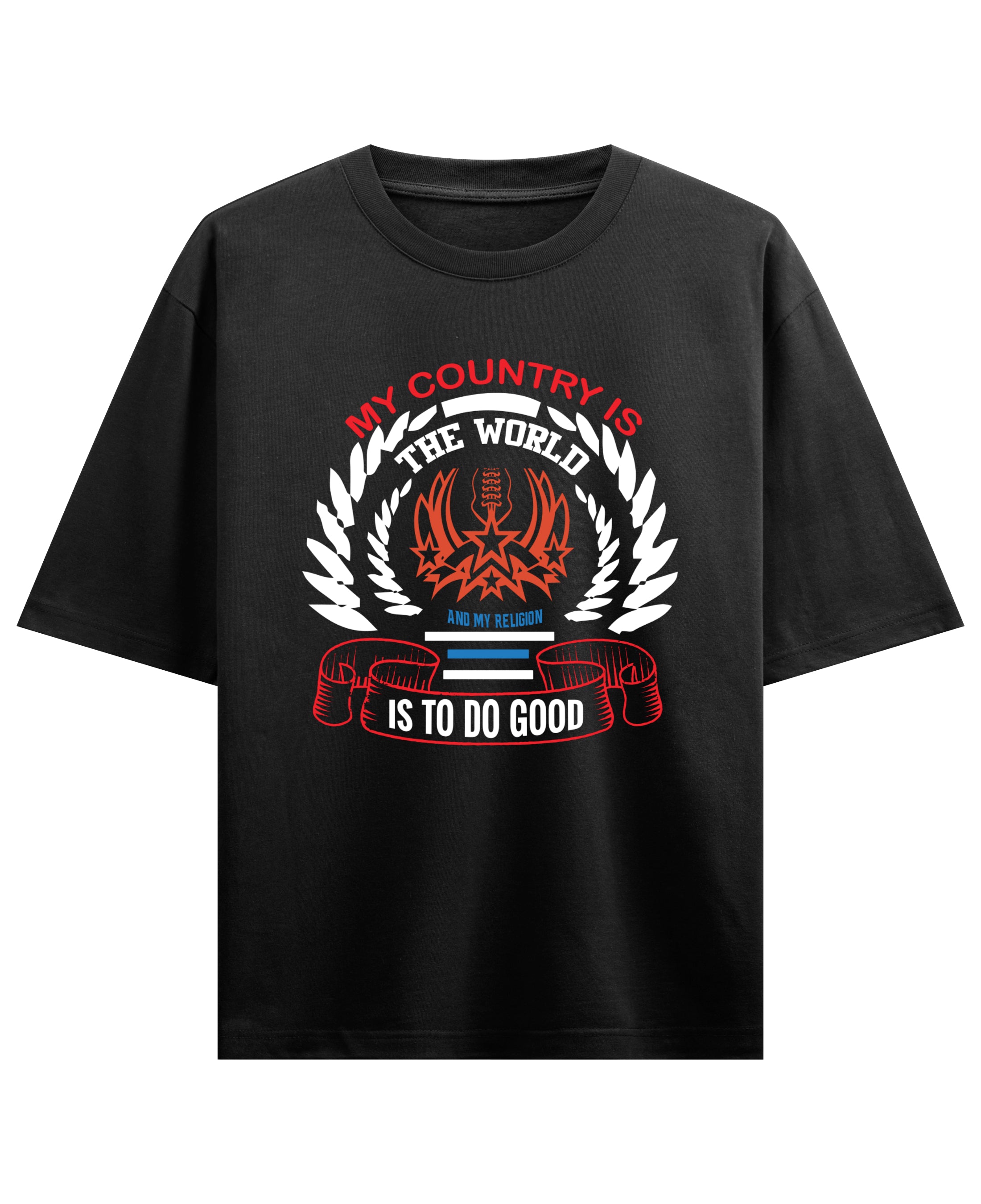 Black Oversized T-shirt Front Design