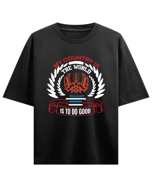 Black Oversized T-shirt Front Design