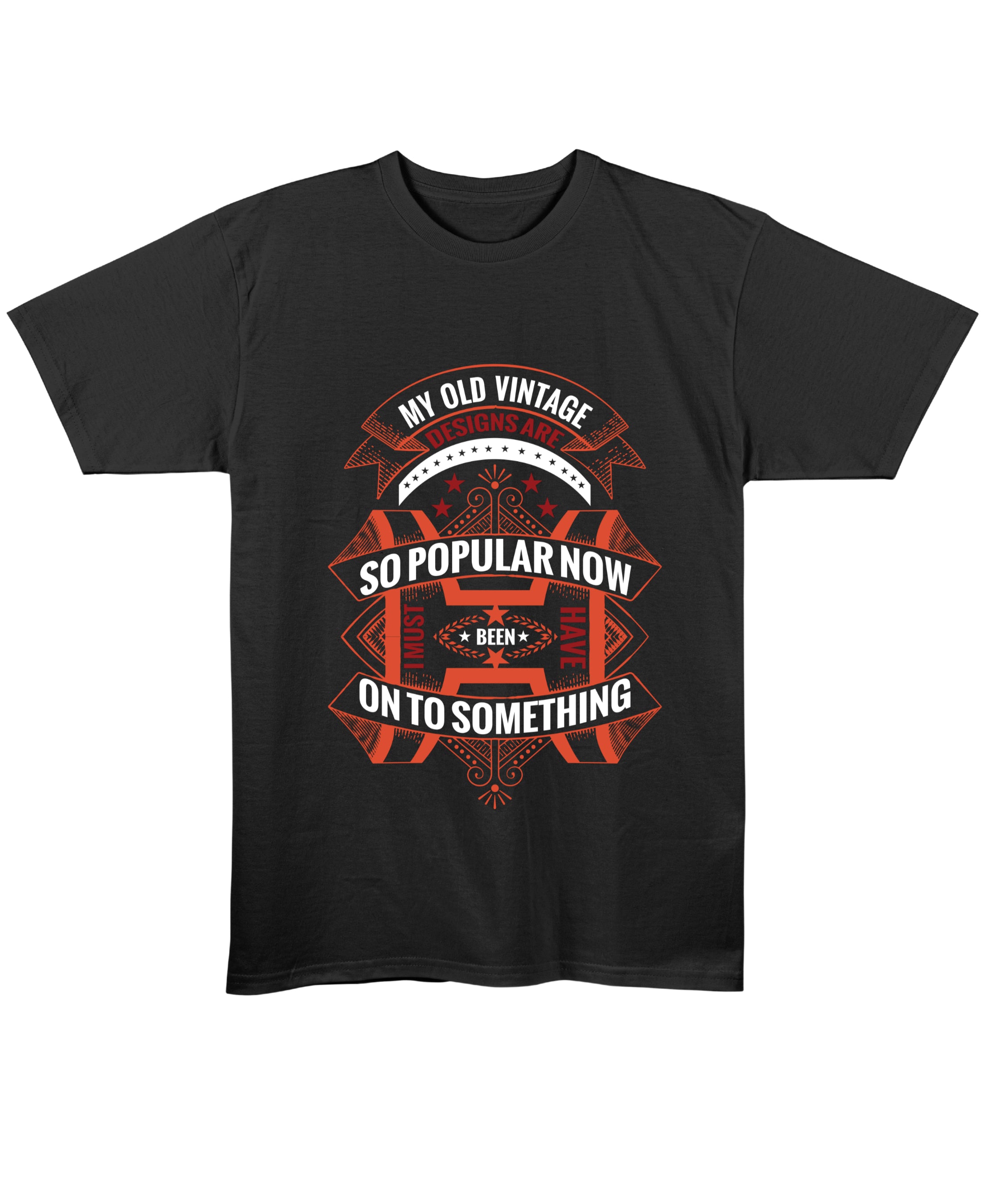 Black Regular Fit T-shirt Front Design