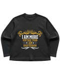 Black waffle knit oversized full-sleeve Front Design