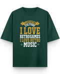 Bottle Green Oversized T-Shirt Front Design