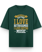 Bottle Green Oversized T-Shirt Front Design