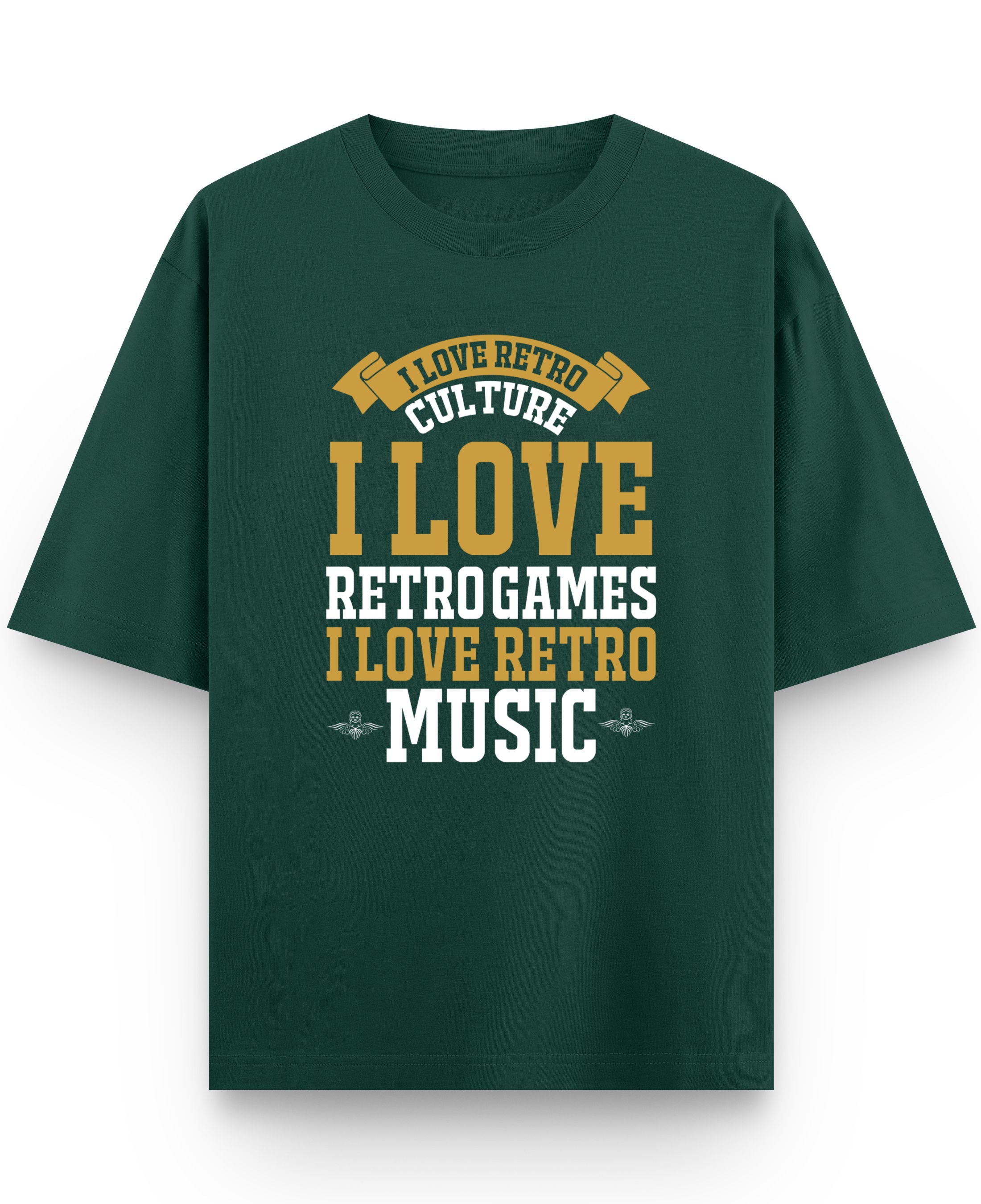 Bottle Green Oversized T-Shirt Front Design