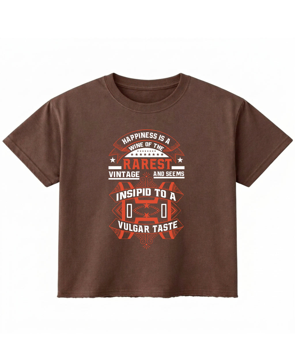 Brown Boxy Fit T-shirt Front Design