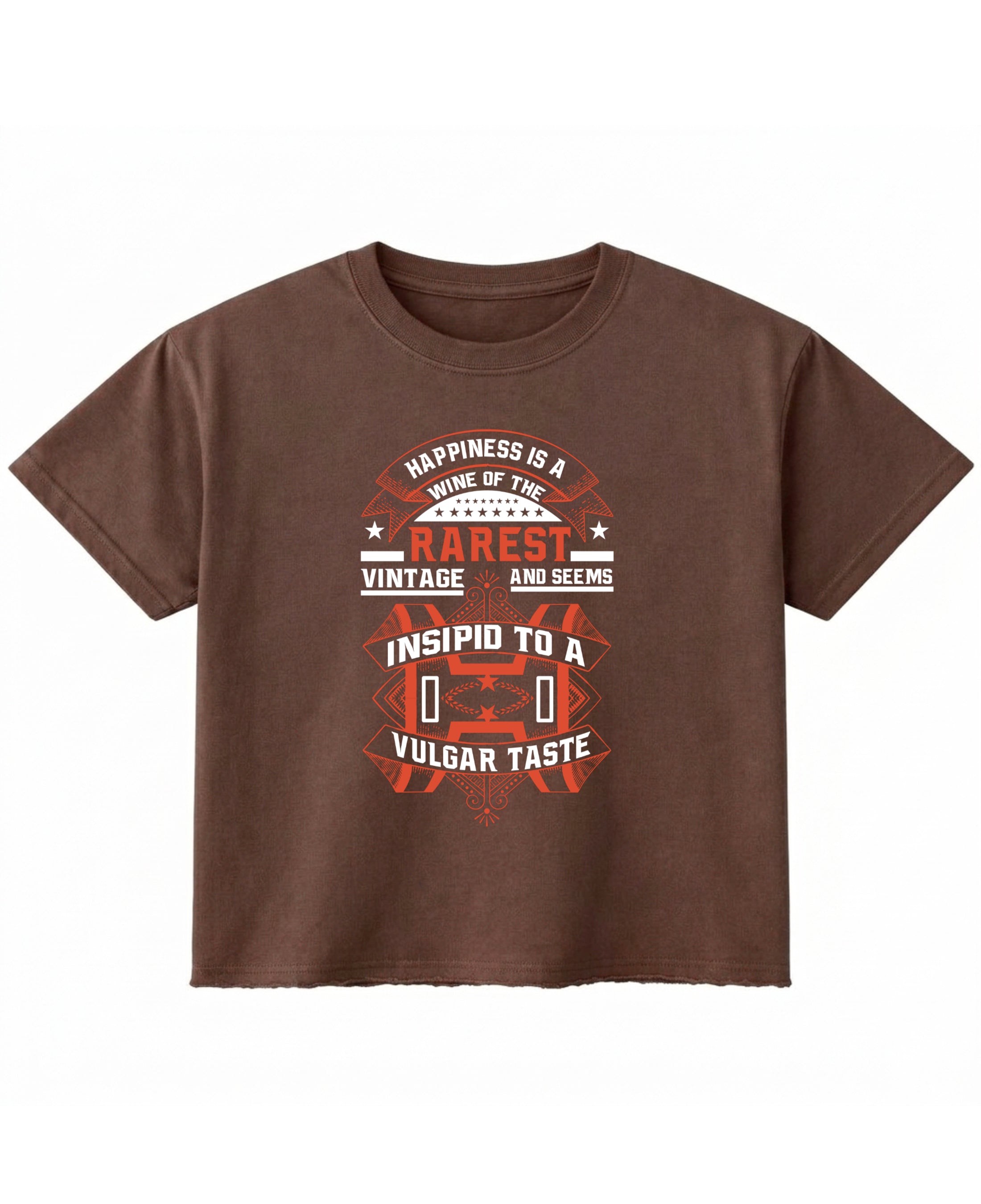 Brown Boxy Fit T-shirt Front Design