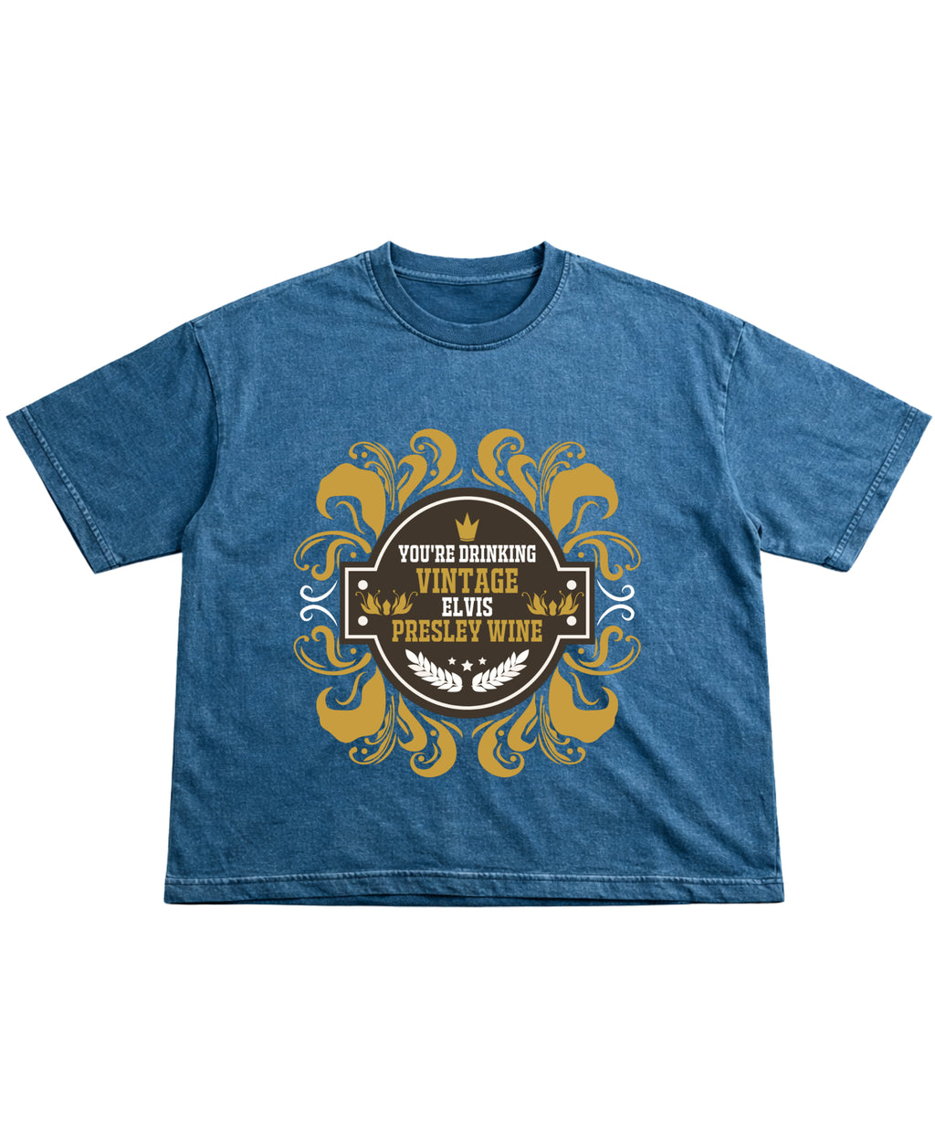 Denim Wash Boxy Fit T-shirt Front Design