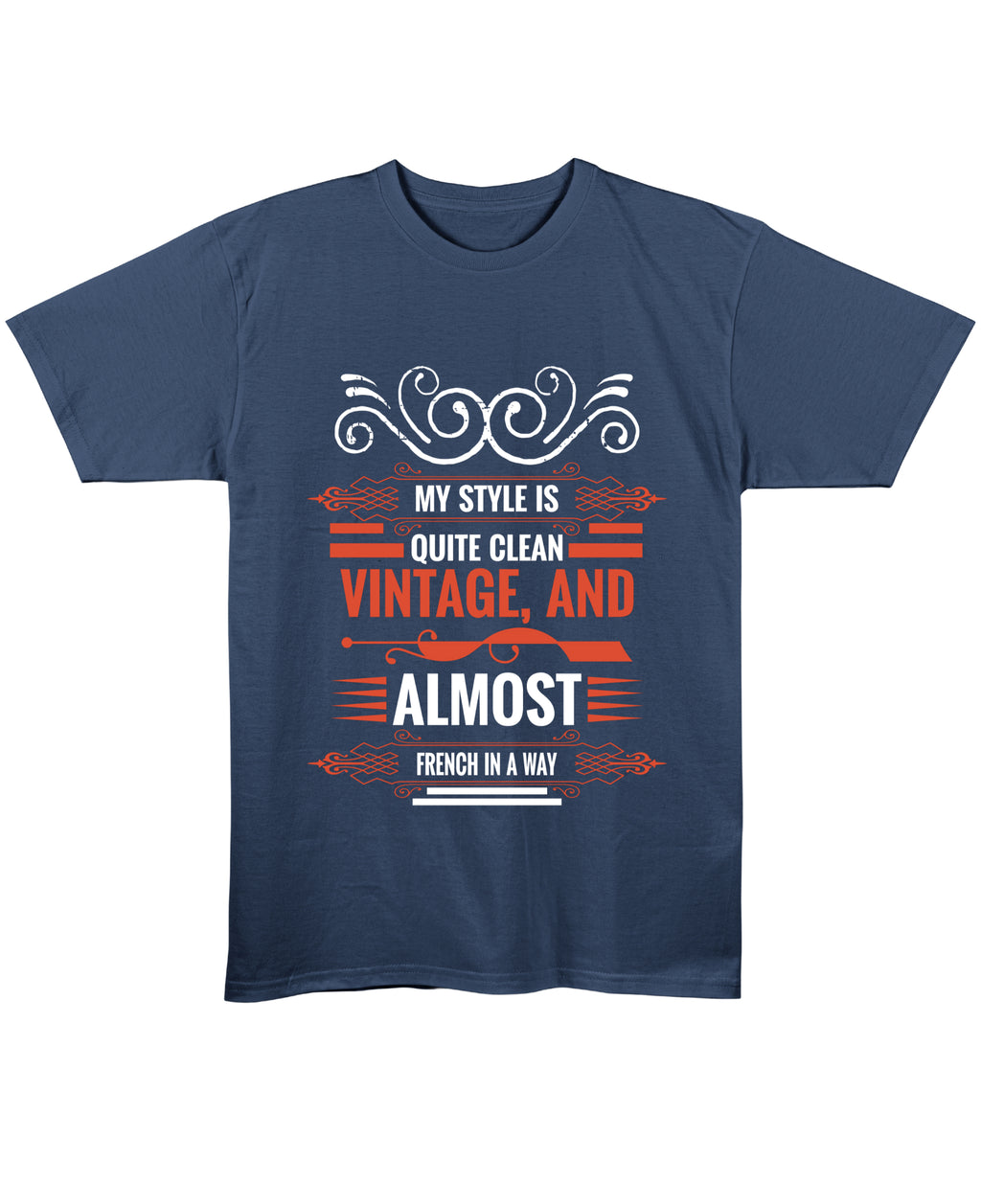 Navy Blue Regular Fit T-shirt Front Design