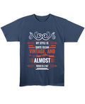 Navy Blue Regular Fit T-shirt Front Design