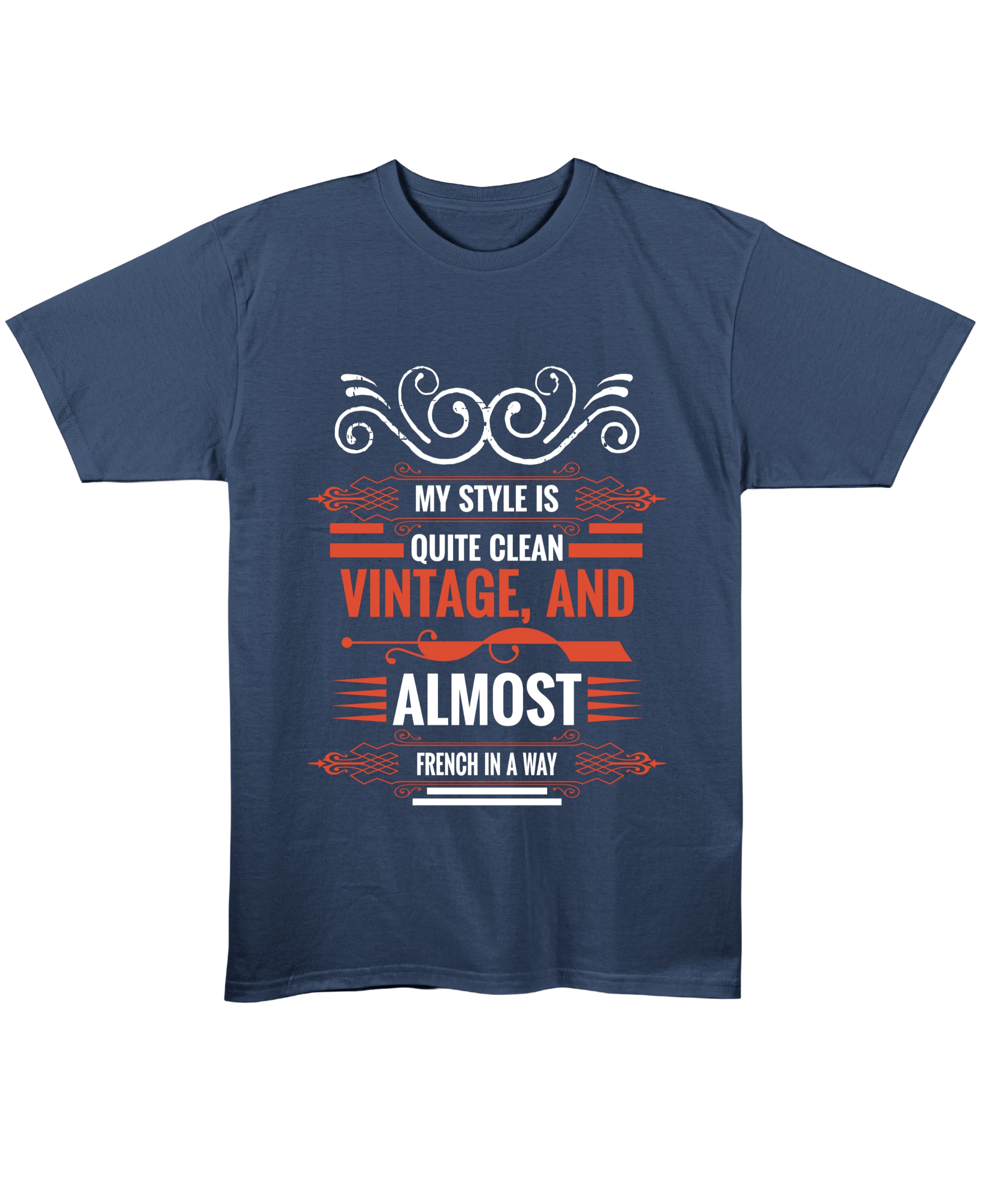 Navy Blue Regular Fit T-shirt Front Design