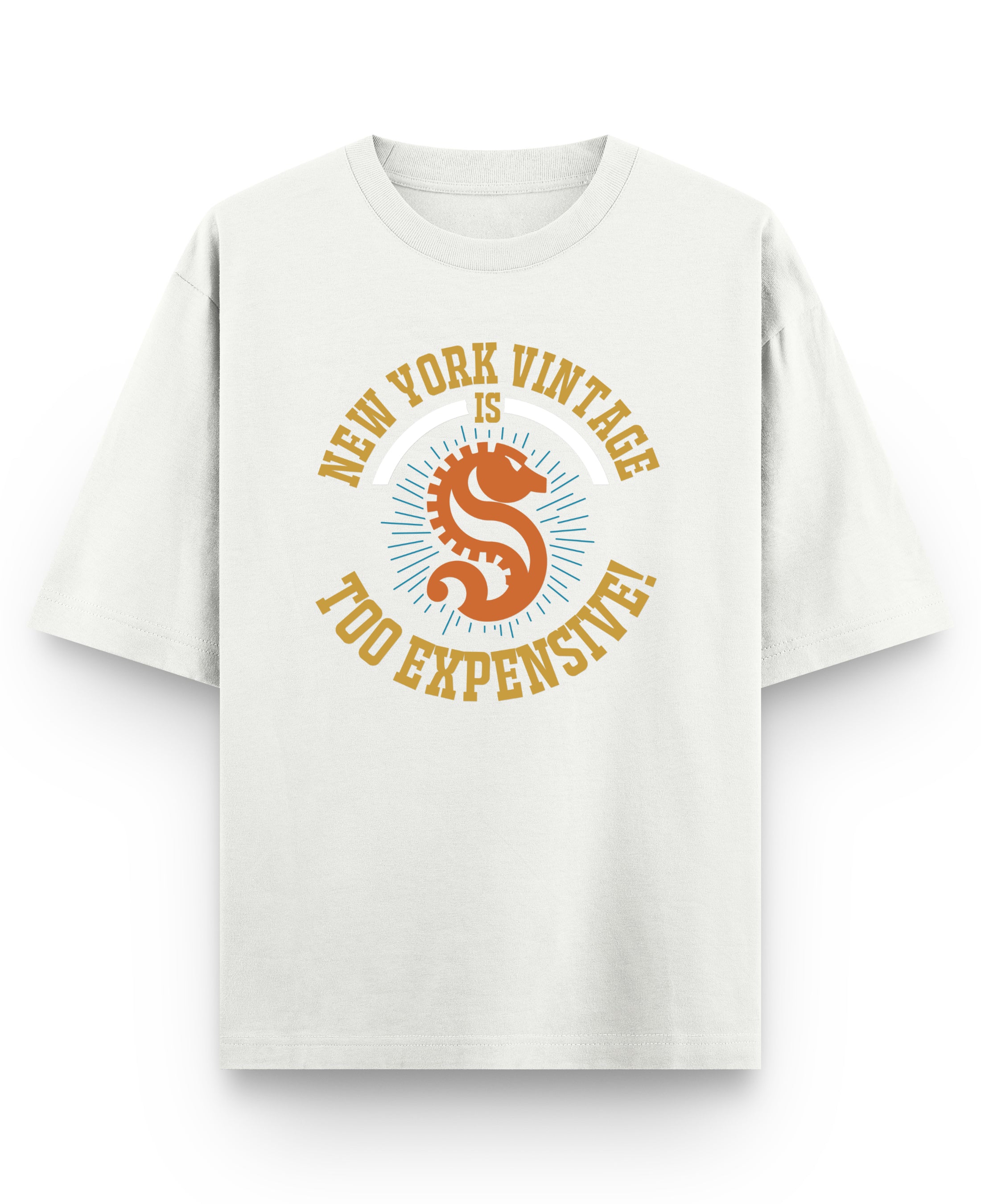 Off White Oversized T-shirt Front Design