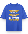 Royal Blue Oversized T-Shirt Front Design