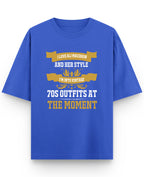 Royal Blue Oversized T-Shirt Front Design