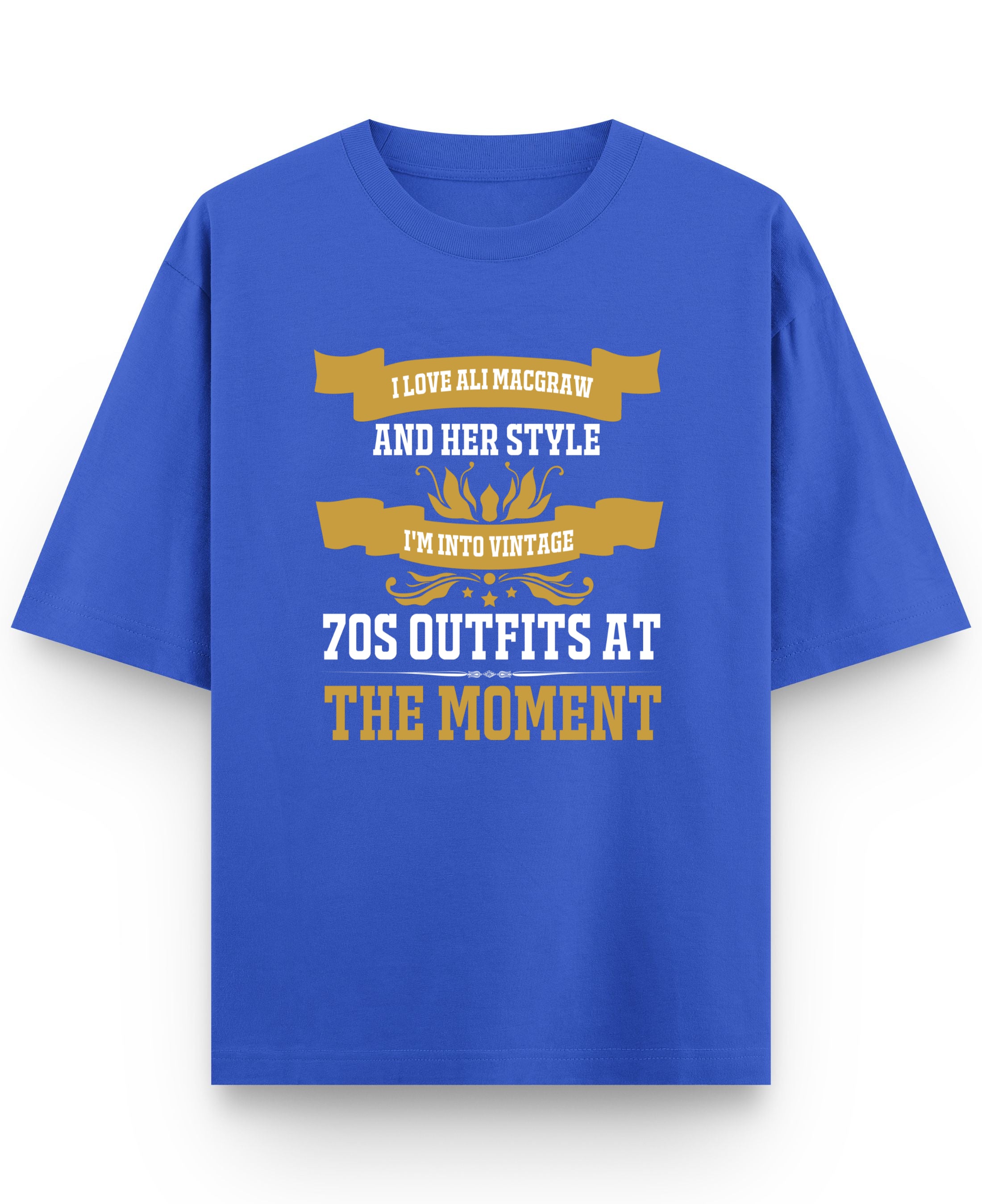Royal Blue Oversized T-Shirt Front Design
