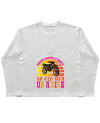 White Henley waffle knit Front Design