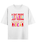 White Oversized T-shirt Front Design