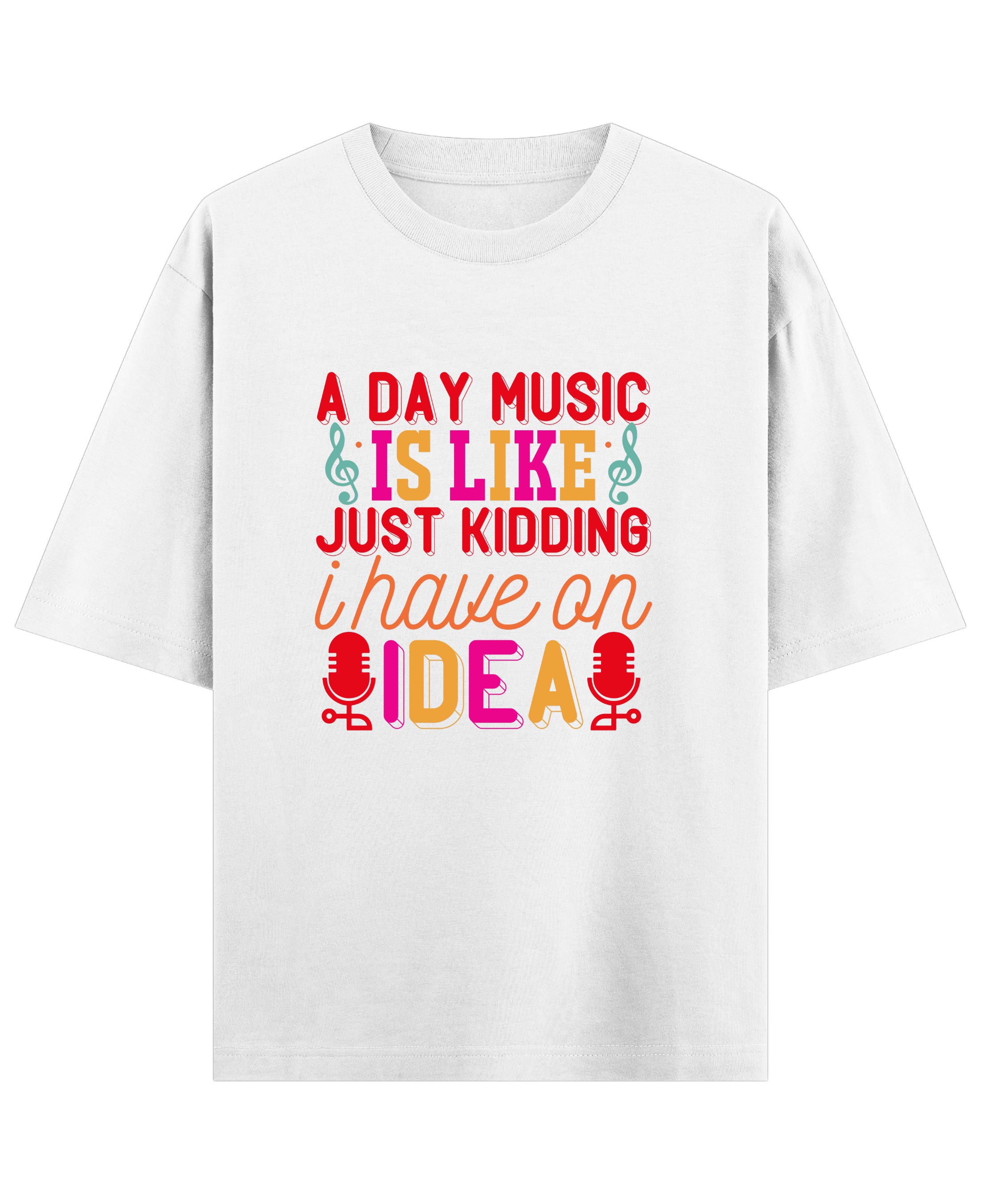 White Oversized T-shirt Front Design